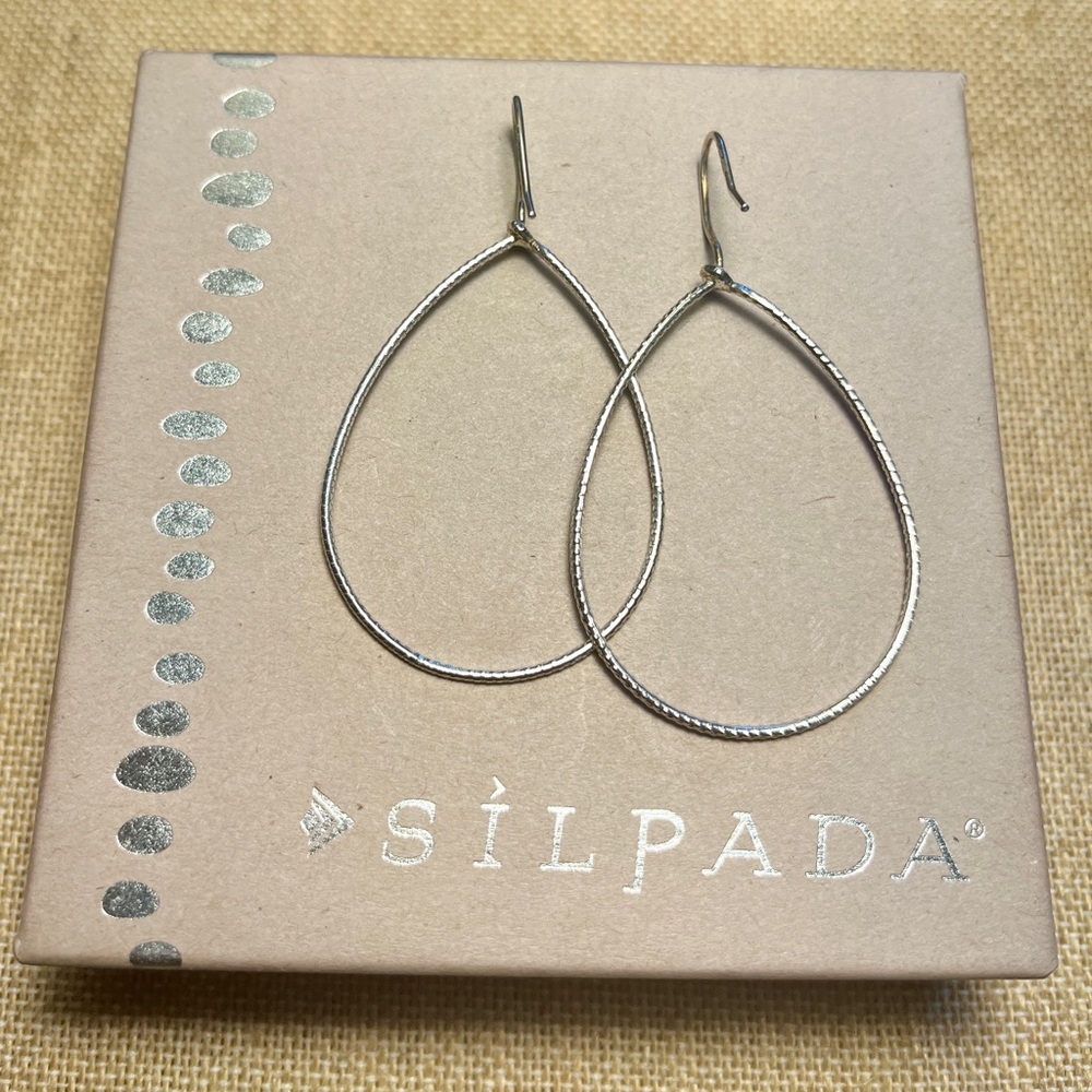 Silpada Slimline Oval Hoops